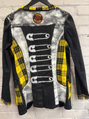 “Punks Not Dead” Black & Yellow Tartan - Reckless Swagger