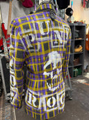 Purple Gold Tartan Punk Blazer - Reckless Swagger