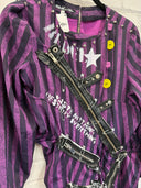 Purple Jail Rebel Stripe Punk Top Dress - Reckless Swagger