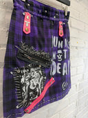 Purple Plaid Punk not Dead Skirt - Reckless Swagger