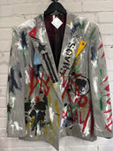 Rancid Social Distortion Painted Multicolor Punk Blazer - Reckless Swagger