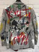 Rancid Social Distortion Painted Multicolor Punk Blazer - Reckless Swagger