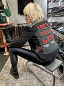 Rebel Wool Knit Jacket – Gold Studs & Skull Art Rock Style - Reckless Swagger