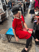Red Skull Punk Dress – Hand Painted with Tartan Accents | Reworked - Reckless Swagger