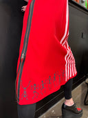 Red Skull Punk Dress – Hand Painted with Tartan Accents | Reworked - Reckless Swagger