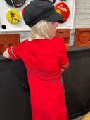 Red Skull Punk Dress – Hand Painted with Tartan Accents | Reworked - Reckless Swagger