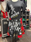 Red Tartan and Black Punk Skirt - Reckless Swagger