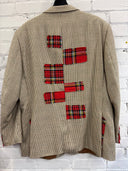 Red Tartan & Safety Pins Jacket - Reckless Swagger