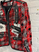 Red Tartan Short Blazer - Reckless Swagger