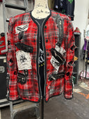 Red Tartan Short Blazer - Reckless Swagger