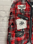 Red Tartan Short Blazer - Reckless Swagger