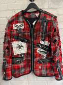 Red Tartan Short Blazer - Reckless Swagger