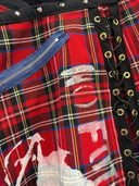 Red Tartan Skirt Kilt - Reckless Swagger