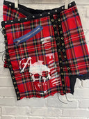 Red Tartan Skirt Kilt - Reckless Swagger