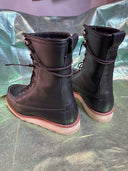 Red Wing Mock Wool Lined Black Leather Mid - Reckless Swagger
