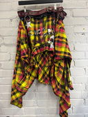 Red&Yellow Plaid Punk Statement Buckle Shirt Skirt - Reckless Swagger