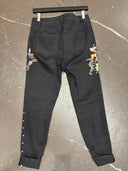 Rivet Foiled Jeans - Metallic Foil Denim with Industrial Hardware | Reckless Swagger - Reckless Swagger