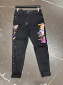 Rivet Foiled Jeans - Metallic Foil Denim with Industrial Hardware | Reckless Swagger - Reckless Swagger