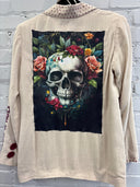 Rock N Roll Soothes My Soul Linen Skull Jacket - Reckless Swagger