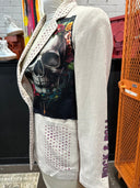 Rock N Roll Soothes My Soul Linen Skull Jacket - Summer Statement Blazer - Reckless Swagger