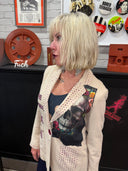 Rock N Roll Soothes My Soul Linen Skull Jacket - Summer Statement Blazer - Reckless Swagger