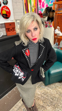Rock ’N Rollin’ “Bitch for You” Punk Statement Jacket | One - of - a - Kind Rebel Couture - Reckless Swagger