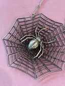 Spider on Web Necklace - Reckless Swagger