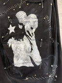 Stitched & Punked Hand-painted T-shirt - Reckless Swagger