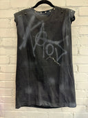 Stitched & Punked Hand-painted T-shirt - Reckless Swagger