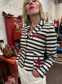 Stripe Pirate White Jeans - Custom Made Nautical Denim | Reckless Swagger - Reckless Swagger