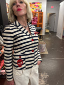 Stripe Pirate White Jeans - Custom Made Nautical Denim | Reckless Swagger - Reckless Swagger