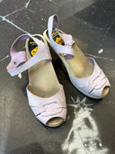 Swedish Hasbeens Powerder Nubuck Heel Clogs Pink - Reckless Swagger
