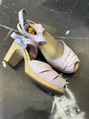 Swedish Hasbeens Powerder Nubuck Heel Clogs Pink - Reckless Swagger