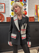 Sweet Revenge Pinstripe Punk Blazer - Reckless Swagger