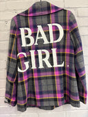 Ted Baker Purple Tartan “Bad Girl” Pea Coat - Reckless Swagger