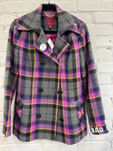 Ted Baker Purple Tartan “Bad Girl” Pea Coat - Reckless Swagger