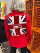 The Clash London Calling Union Jack Tapestry Jacket - Punk Rock Icon - Reckless Swagger
