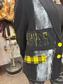 The Exploided Punk Pinstriped Punk and Yellow plaid, Mohawk Skull Punk ,fashion meets street punk style - Reckless Swagger