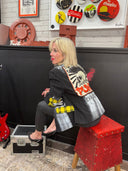 The Exploided Punk Pinstriped Punk and Yellow plaid, Mohawk Skull Punk ,fashion meets street punk style - Reckless Swagger