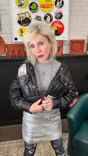 Underground Faux Leather Fringe Jacket | One - of - a - Kind Statement Outerwear - Reckless Swagger