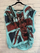 Union Jack Painted No Future Soo Catwoman Shredded Top - Reckless Swagger