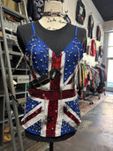 Union Jack Tank Stud and Sequins - Reckless Swagger