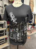 Upcycled Zipper Corset Faux Leather - Reckless Swagger