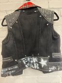 Vegan leather & mesh & Tartan vest - Reckless Swagger