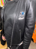 Vegan Punk Perfecto Jacket - Hand - Painted Cow Print with Metal Studs - Reckless Swagger