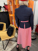 Vintage 40s Pinstripe Suit Set - Puff Pocket Skirt & Tailored Jacket - Reckless Swagger