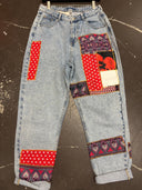 Vintage Boyfriend Jeans - Stars & Heart Details Relaxed Fit | Reckless Swagger - Reckless Swagger