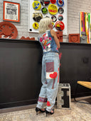 Vintage Boyfriend Jeans - Stars & Heart Details Relaxed Fit | Reckless Swagger - Reckless Swagger