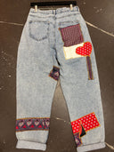 Vintage Boyfriend Jeans - Stars & Heart Details Relaxed Fit | Reckless Swagger - Reckless Swagger