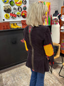 Vintage Brown Corduroy Tartan Blazer - Upcycled Punk Revival Jacket - Reckless Swagger